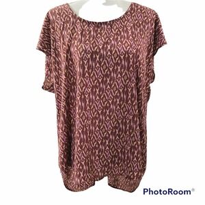 Torrid Ikat Print Open Back Top Plus 0X Strappy